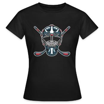 Masque de hockey sur glace Sports Joueur de hockey sur glace cadeau - T-shirt Femme - noir - Devant - AI Model Female 172 dark (172cm)
