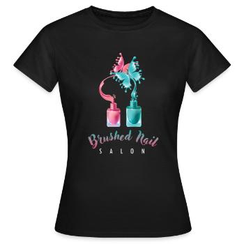 Gebürstetes Nagelstudio-Maniküre-Salon-Geschenk - Frauen T-Shirt - Schwarz - Vorne - AI Model Female 172 dark (172cm)