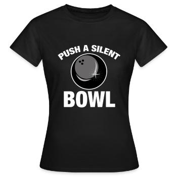 Drücken Sie eine stille Schüssel Beast Bowlers Pins Kegel - Frauen T-Shirt - Schwarz - Vorne - AI Model Female 172 dark (172cm)