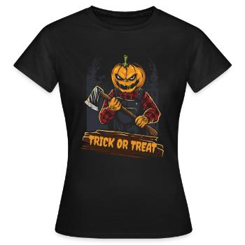 Trick Or Treat Freaky Halloween Pumpkin Gift - Women's T-Shirt - black - Front - AI Model Female 172 dark (172cm)