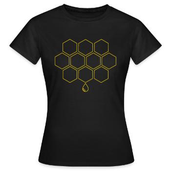 Apiculteur abeille en nid d'abeille Save The Bees Gift - T-shirt Femme - noir - Devant - AI Model Female 172 dark (172cm)