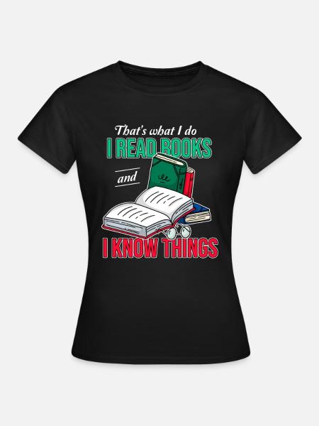 Bookish Book Lover Bibliophile I Read Books And I - T-shirt dam - svart