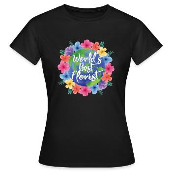 Weltbester Florist Blumenstrauß Floristen - Frauen T-Shirt - Schwarz - Vorne - AI Model Female 172 dark (172cm)