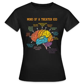 Acteur Brain Theatre Thater Actrice Actrice Cadeau - T-shirt Femme - noir - Devant - AI Model Female 172 dark (172cm)