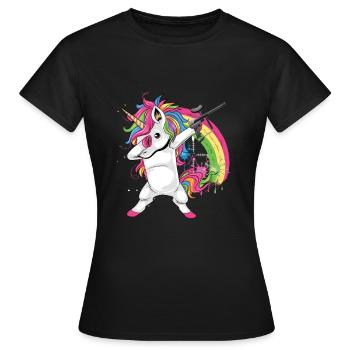 Paintball Licorne Paintball Joueur Paintball - T-shirt Femme - noir - Devant - AI Model Female 172 dark (172cm)