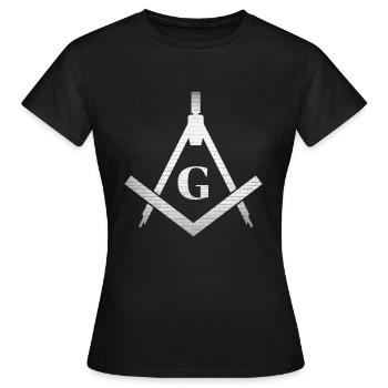 Cadeau de pyramide de conspiration maçonnique de symbole Illuminati - T-shirt Femme - noir - Devant - AI Model Female 172 dark (172cm)