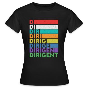 Cadeau de musique classique d'orchestre de chef d'orchestre - T-shirt Femme - noir - Devant - AI Model Female 172 dark (172cm)