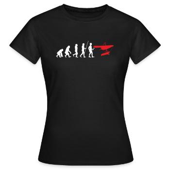 Hang Gliding Evolution Hang Glider Extrem Sports - Frauen T-Shirt - Schwarz - Vorne - AI Model Female 172 dark (172cm)