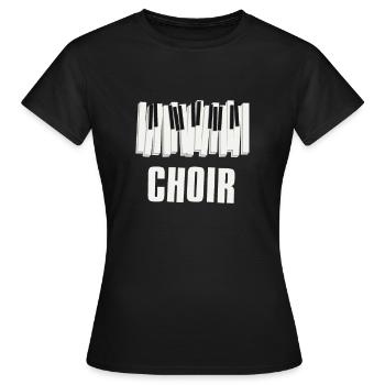 Chor Klavier Chor Musik Chor Singen Geschenk - Frauen T-Shirt - Schwarz - Vorne - AI Model Female 172 dark (172cm)