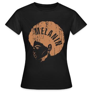 Melanin Woman Girl Queen Black History Month Cadeau - T-shirt Femme - noir - Devant - AI Model Female 172 dark (172cm)