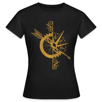 Fahrrad Symbol Fahrrad Radfahren Fahrrad Biker Radfahrer - Frauen T-Shirt - Schwarz - Vorne - AI Model Female 172 dark (172cm)