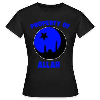 Propriété d’Allah Mosquée Islam Religion Musulmane - T-shirt Femme - noir - Devant - AI Model Female 172 dark (172cm)