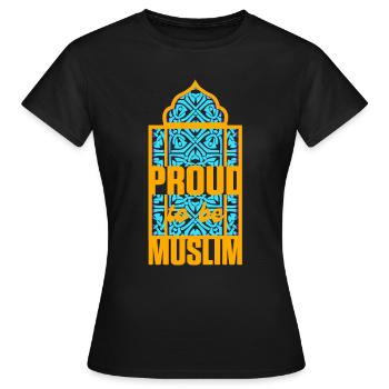 Fier être musulman Islam Allah Coran Mosquée Cadeau - T-shirt Femme - noir - Devant - AI Model Female 172 dark (172cm)