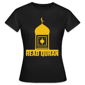 Lire Mosquée coranique Islam Musulman Allah Religion Cadeau - T-shirt Femme - noir - Devant - AI Model Female 172 dark (172cm)