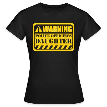 Polizist Tochter Polizist Cop Geschenk - Frauen T-Shirt - Schwarz - Vorne - AI Model Female 172 dark (172cm)