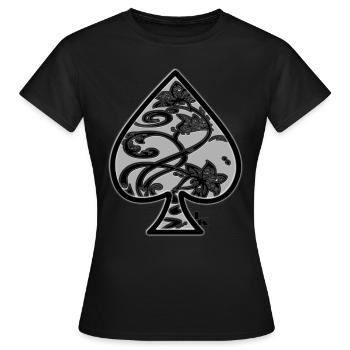 as de pique by dk - T-shirt Femme - noir - Devant - AI Model Female 172 dark (172cm)