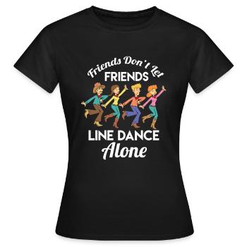 Line Dance Amis - T-shirt Femme - noir - Devant - AI Model Female 172 dark (172cm)