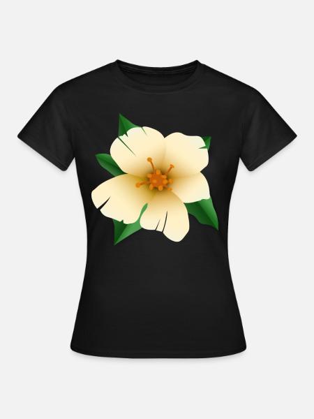 Hibiskusblüte - Frauen T-Shirt - Schwarz