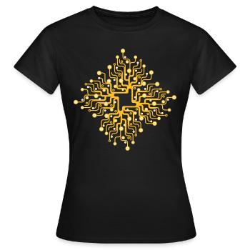 Netzwerk_2f - Frauen T-Shirt - Schwarz - Vorne - AI Model Female 172 dark (172cm)