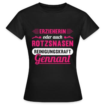 Lustiges Erzieherin Kinder Kindergarten Geschenk - Frauen T-Shirt - Schwarz - Vorne - AI Model Female 172 dark (172cm)