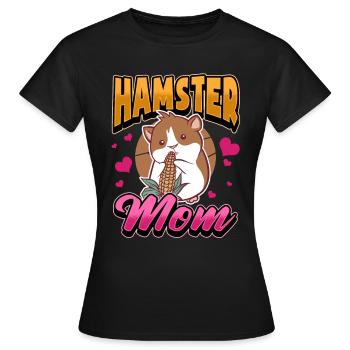 Hamster maman drôle animal de compagnie mignon disant cadeau - T-shirt Femme - noir - Devant - AI Model Female 172 dark (172cm)