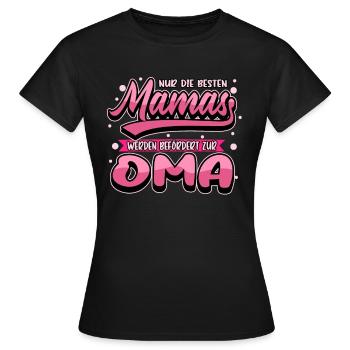Schwangerschaft Oma Mama Lustig Baby Geschenk - Frauen T-Shirt - Schwarz - Vorne - AI Model Female 172 dark (172cm)