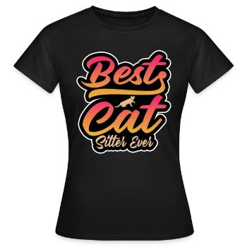 Chat chaton dictons drôles cadeau pour animaux de compagnie - T-shirt Femme - noir - Devant - AI Model Female 172 dark (172cm)