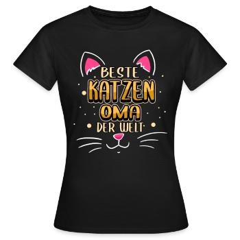 Katze Kätzchen Lustige Sprüche Haustier Geschenk - Frauen T-Shirt - Schwarz - Vorne - AI Model Female 172 dark (172cm)