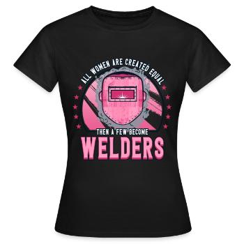 Welder Welder Welding Expert Funny Profession - Women's T-Shirt - black - Front - AI Model Female 172 dark (172cm)
