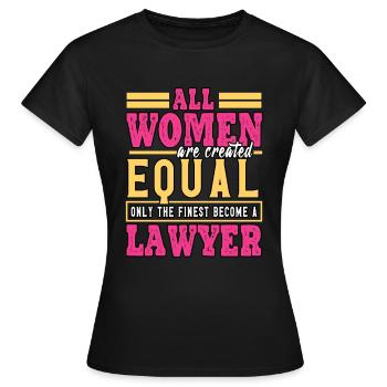 avocat juriste juge profession drôle tribunal - T-shirt Femme - noir - Devant - AI Model Female 172 dark (172cm)