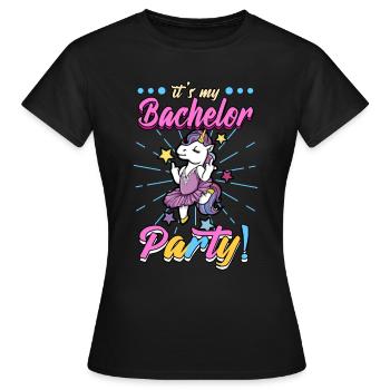 Enterrement de vie de garçon Mariée Célibataire - T-shirt Femme - noir - Devant - AI Model Female 172 dark (172cm)