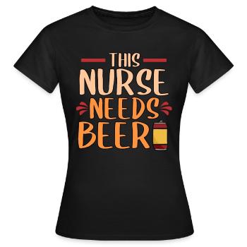 Infirmière hôpital infirmier infirmiere-soignante cadeau - T-shirt Femme - noir - Devant - AI Model Female 172 dark (172cm)