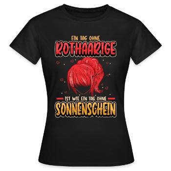 Rothaarig Rote Haare Lustig Friseur Geschenk - Frauen T-Shirt - Schwarz - Vorne - AI Model Female 172 dark (172cm)