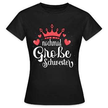 Grossesse Bébé Souhait Nachwus Parents Naissance - T-shirt Femme - noir - Devant - AI Model Female 172 dark (172cm)