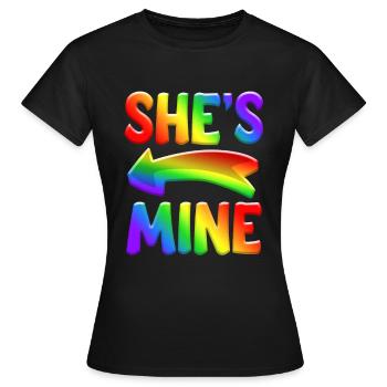 Elle est à moi Le Mois de la fierté LGBT bisexuelle - T-shirt Femme - noir - Devant - AI Model Female 172 dark (172cm)