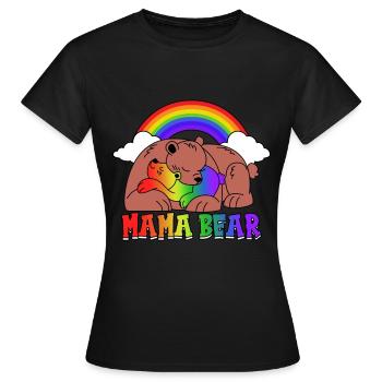 Mama Bear LGBT Pride Month Mothers Day - Women's T-Shirt - black - Front - AI Model Female 172 dark (172cm)