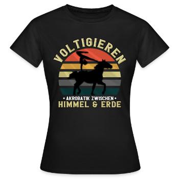 Mädchen Voltigieren Volti - Frauen T-Shirt - Schwarz - Vorne - AI Model Female 172 dark (172cm)