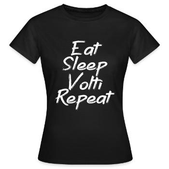 Eat Sleep Volti Repeat Vaulting - T-shirt Femme - noir - Devant - AI Model Female 172 dark (172cm)