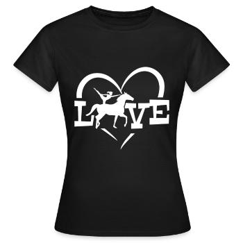 Filles Vaulting Love Volti - T-shirt Femme - noir - Devant - AI Model Female 172 dark (172cm)