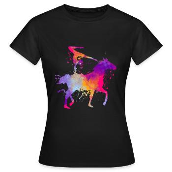 Filles Vaulting Volti - T-shirt Femme - noir - Devant - AI Model Female 172 dark (172cm)