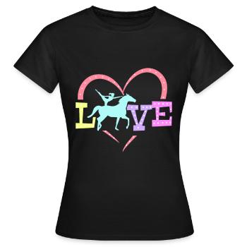 Filles Vaulting Love Volti - T-shirt Femme - noir - Devant - AI Model Female 172 dark (172cm)