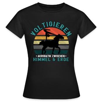 Mädchen Voltigieren Volti - Frauen T-Shirt - Schwarz - Vorne - AI Model Female 172 dark (172cm)