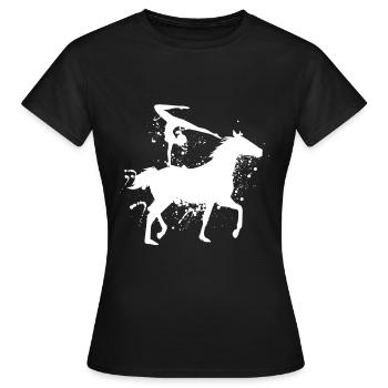 Filles Vaulting Volti - T-shirt Femme - noir - Devant - AI Model Female 172 dark (172cm)