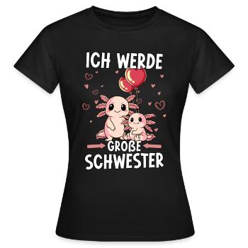 Ich Werde Große Schwester - Frauen T-Shirt - Schwarz - Vorne - AI Model Female 172 dark (172cm)