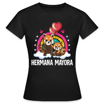 Big Sister Red Panda - Women's T-Shirt - black - Front - AI Model Female 172 dark (172cm)