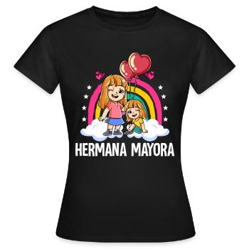 Grande sœur fille - T-shirt Femme - noir - Devant - AI Model Female 172 dark (172cm)