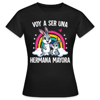 I'm Going To Be Big Sister Rabbit - Women's T-Shirt - black - Front - AI Model Female 172 dark (172cm)