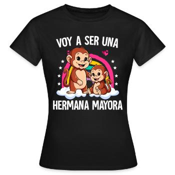 I'm Going To Be Big Sister Mono - Women's T-Shirt - black - Front - AI Model Female 172 dark (172cm)