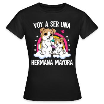 I'm Going To Be Big Sister Dog - Women's T-Shirt - black - Front - AI Model Female 172 dark (172cm)