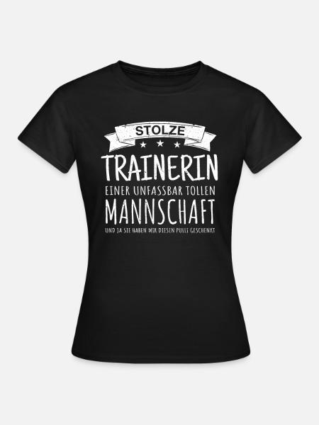 Stolze Trainerin Trainer Mannschaft Sportverein - Frauen T-Shirt - Schwarz